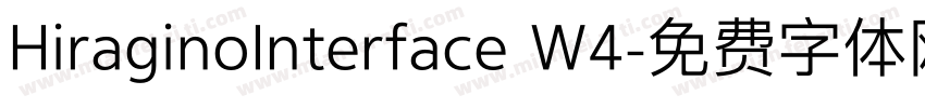 HiraginoInterface W4字体转换